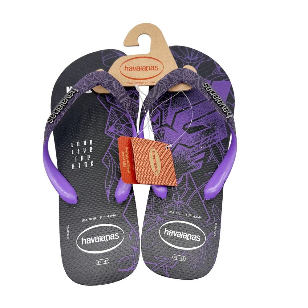 Havaianas Men's Marvel‎ Black Panther Premium Flip Flops US 9/10 EU 43/44